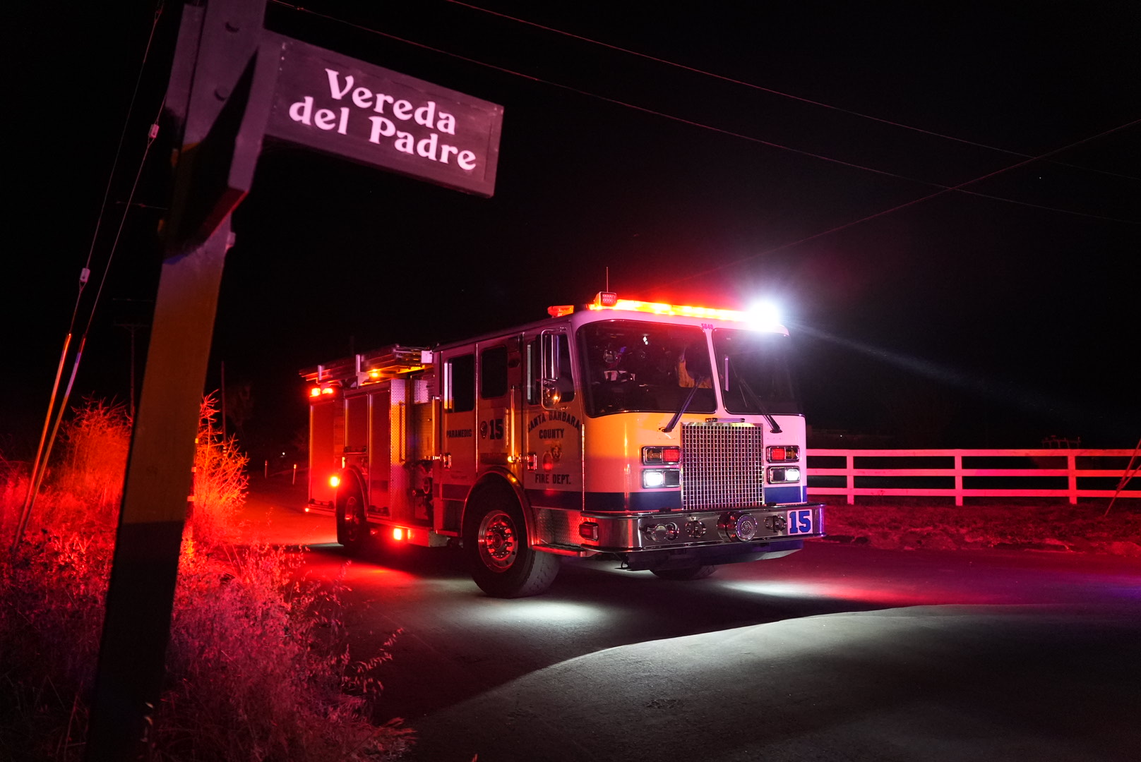 Santa Barbara County firefighters quickly stop brush fire near Farren Road by Goleta