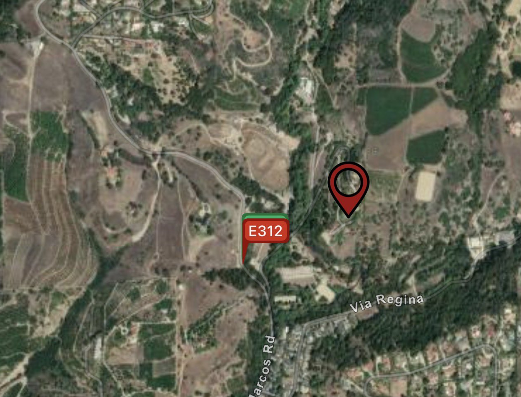 Vegetation fire burning on North San Marcos Road in Santa Barbara County